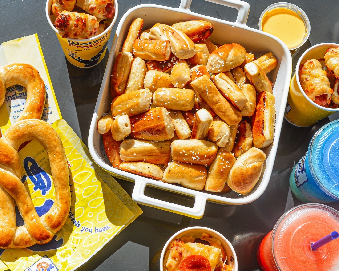 Pretzels recién horneados Wetzel's